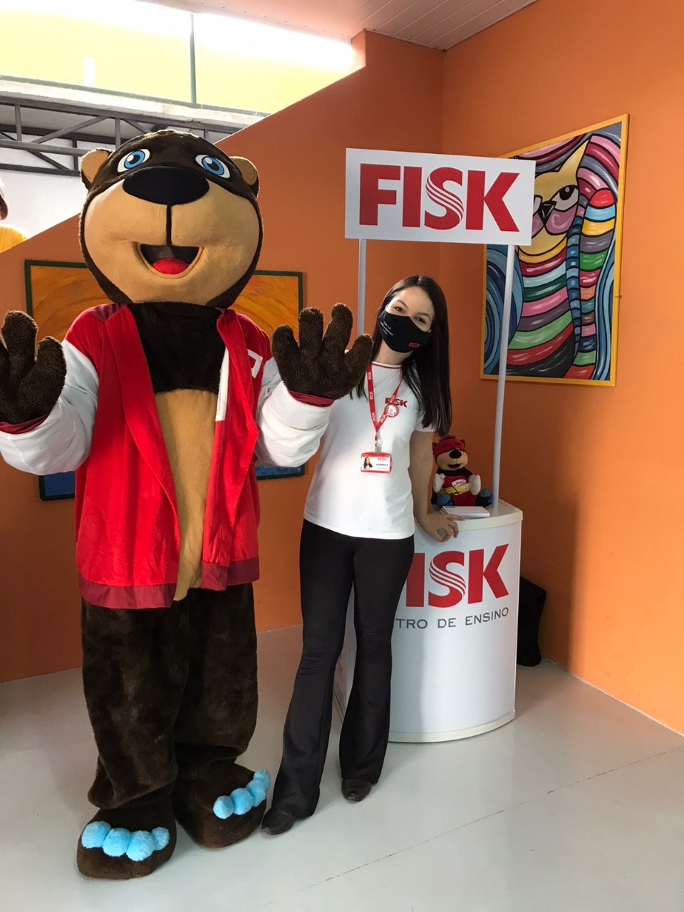 Fisk Caçapava e Taubaté/SP - Visita do Buddy no Colégio Parceiro em Taubaté